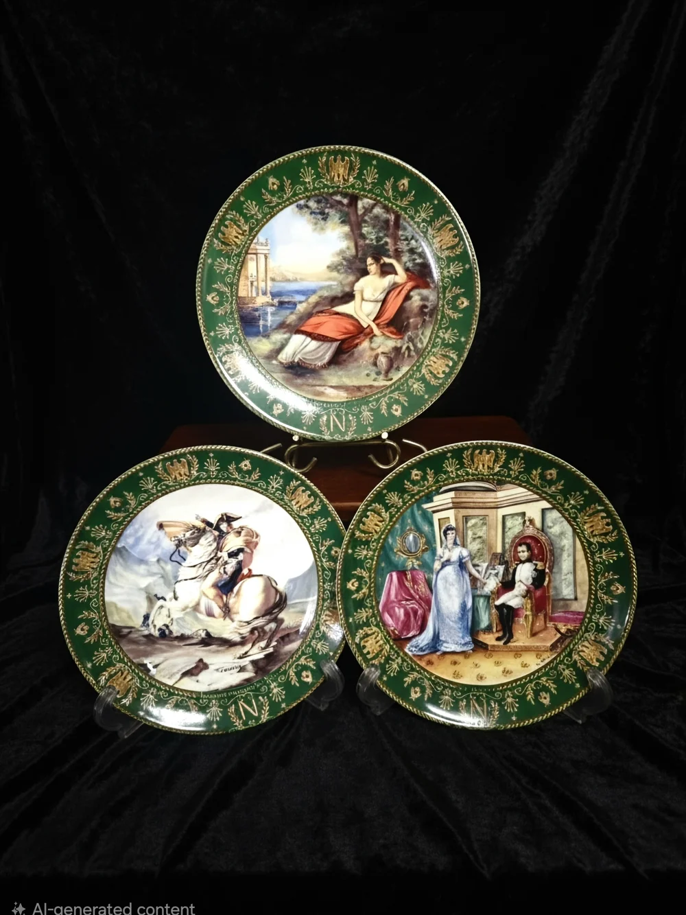 vintage limited-edition D'Arceau Limoges Porcelain Collector Plates Set Of 3